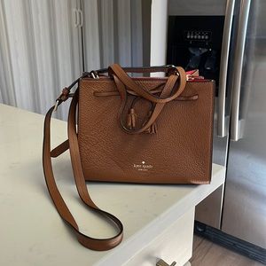 Kate Spade Camel Cognac Brown Hayes Small Satchel